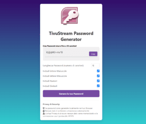TivuStream Password Generator