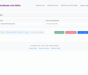 TivuStream m3u Editor Home