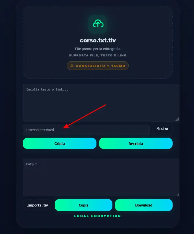 ZeroCrypt password
