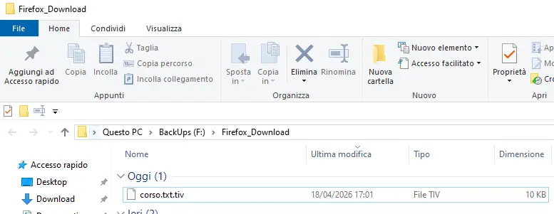 ZeroCrypt file scaricato