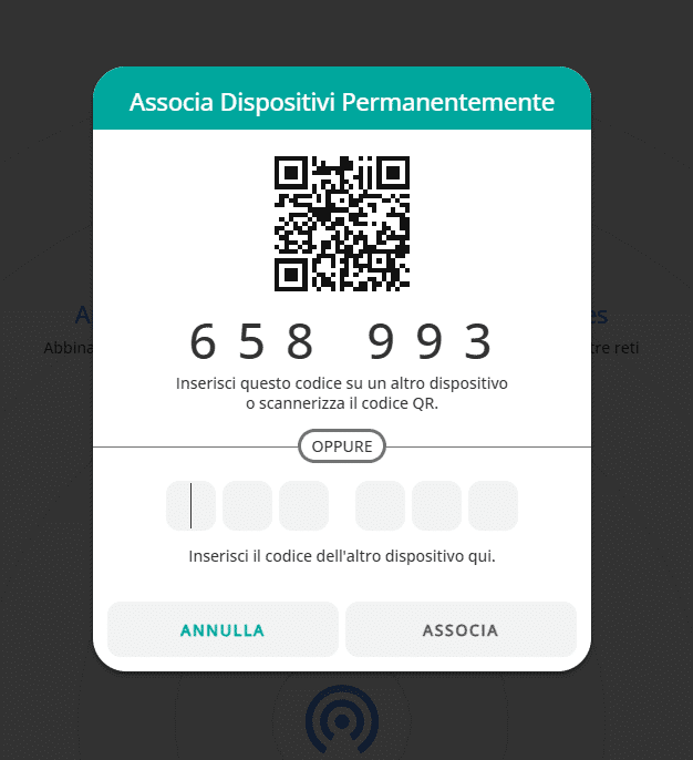 PairDrop Associazione dispositivi