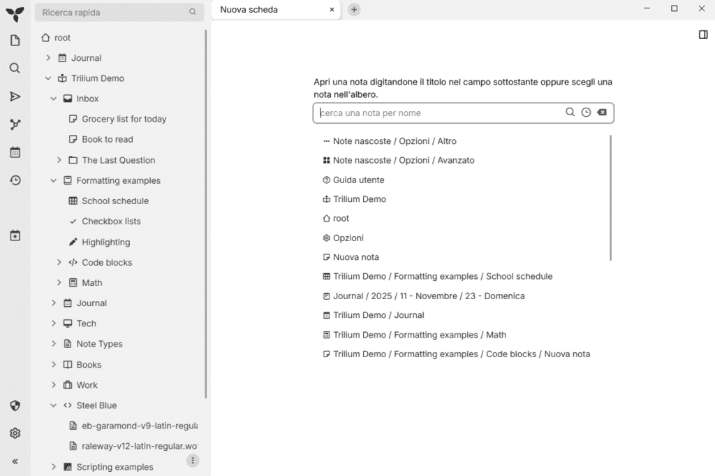 Trilium Notes Demo 