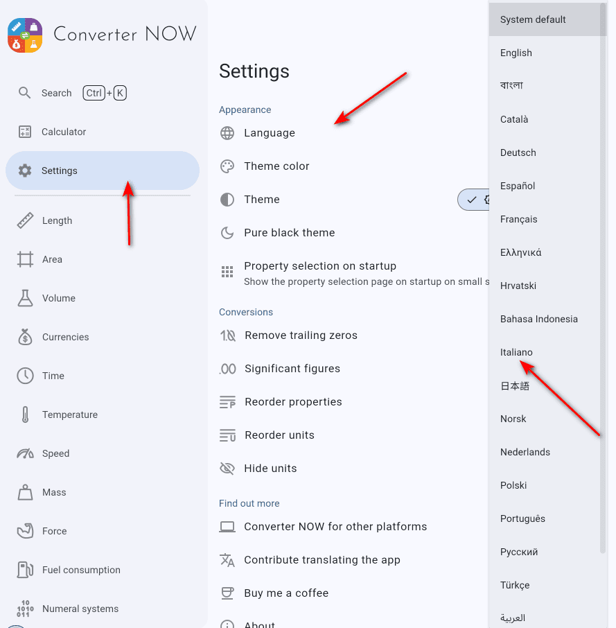 Converter NOW traduzione