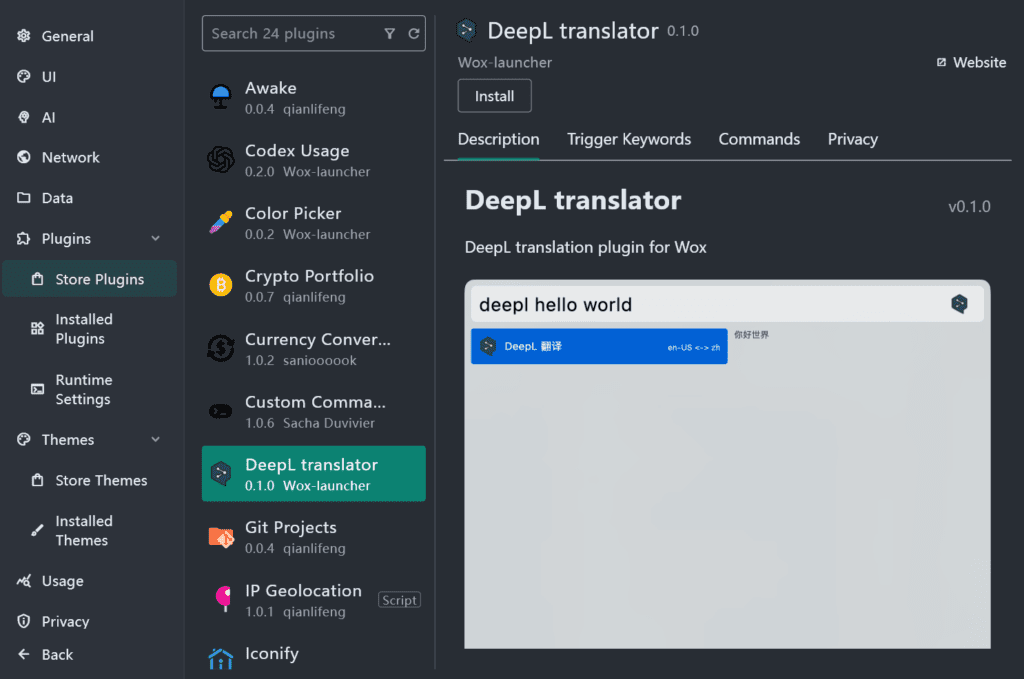 Wox Plugin 