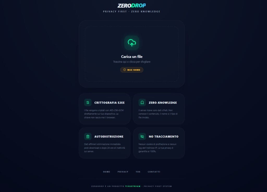 ZeroDrop home
