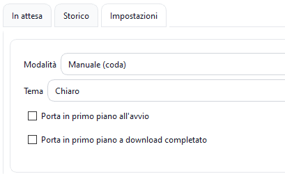 FilesGoThere impostazioni 
